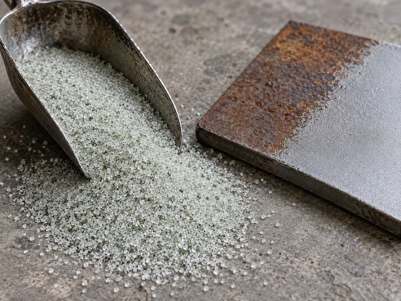 Blasting grit — illustrative glass material application